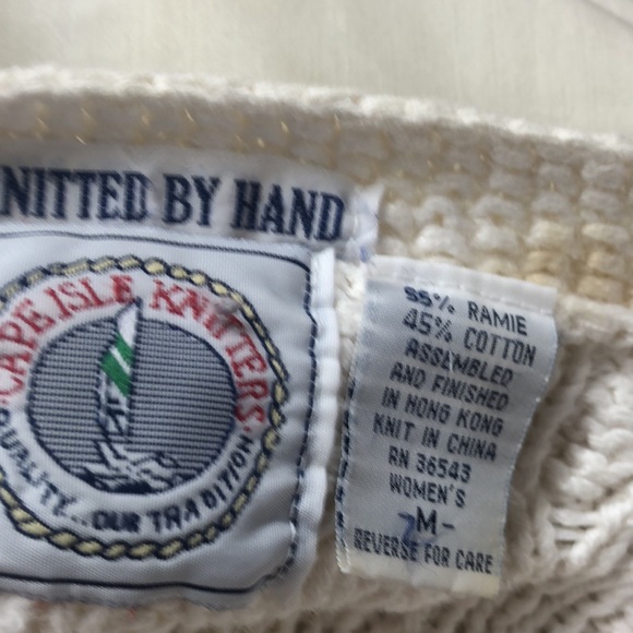 Vintage 80’s90’s- Cape Isle Knitters- chunky knit, cotton Ramie cardigan - M - Picture 8 of 10